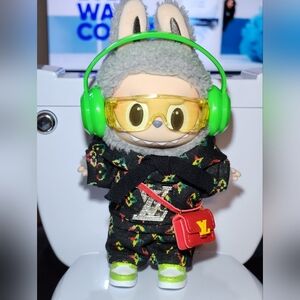 Fits Labubu Rasta 6pc Outfit Clothes Accessories